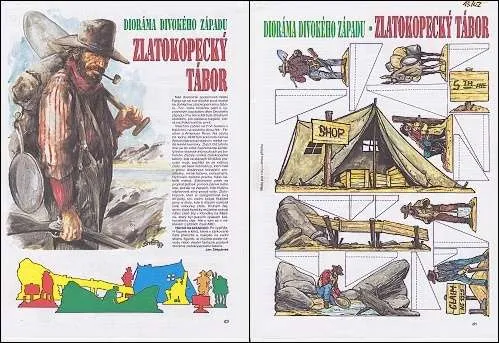 Dioráma divokého západu - Zlatokopecký tábor